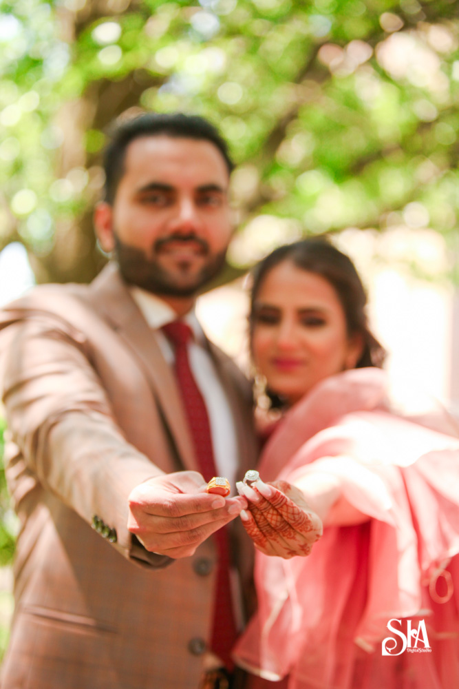 NAVNEET & ANGAD | PUNJABI COUPLE’s RING CEREMONY IN OHIO, USA